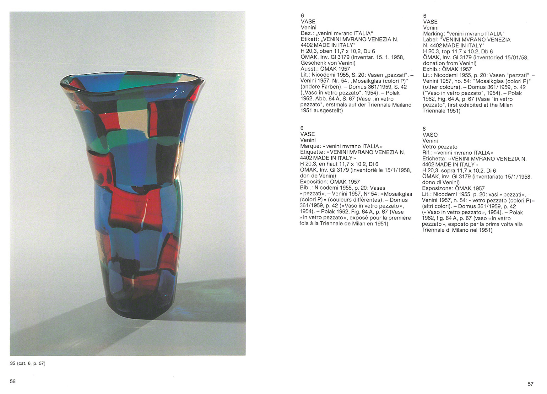 Italienisches Glas 1950-1960